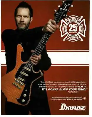 2014 IBANEZ FRM250MF Fireman Electric Guitar PAUL GILBERT Magazine Ad • $8.95