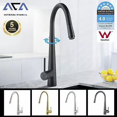 ACA Brass Pull Out 360° Swivel Spout Kitchen Sink Laundry Mixer Tap Basin Faucet • $125.10