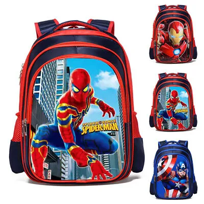 Kids Boys Junior MARVEL SPIDERMAN Backpack School Lunch Bags Rucksack Character • £26.49