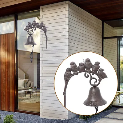 Home Garden Hanging Door Bell Welcome Decorative Vintage Cast Iron 24*20*12 Cm • $24.70
