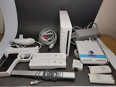 Nintendo Wii Console Bundle All Cables PAL + Rare Sega Sonic Remote Charger Dock • $89.99