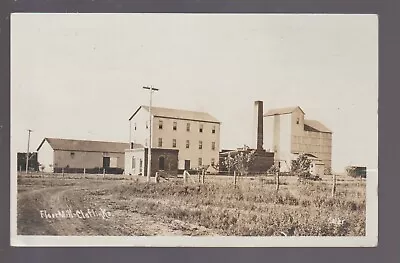 Claflin KANSAS RPPC C1910 FLOUR MILL Grist Nr Great Bend Ellsworth Hoisington KS • $39.99