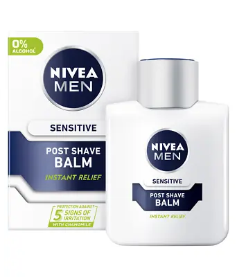 NIVEA MEN Instant Relief - Sensitive Post Shave Balm With 0% Alcohol 100ml • £5.30