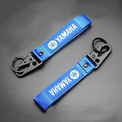 YAMAHA BLUE MotoGP Keyring Motorcycle Bike Keychain W/ Wrist Strap Car Gift AU • $12.98