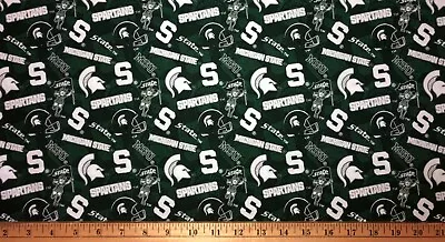 NEW COTTON Fabric 1/4yard=9”x44” MICHIGAN STATE UNIVERSITY SPARTANS MSU DIY MASK • $14.33