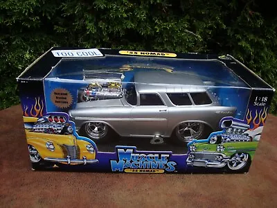 Muscle Machines 1955 Nomad Die Cast Car- 1/18 Scale By Funline #71166 (2003) NIB • $59.99