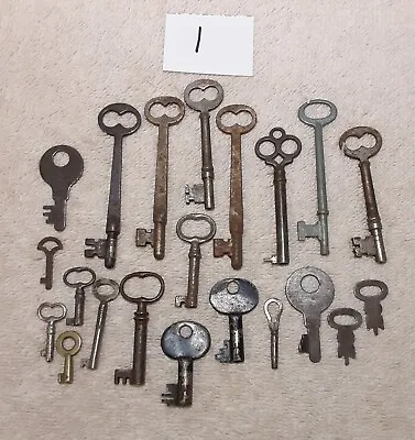 Antique Vintage Skeleton Barrel Flat Mixed Keys Cabinet Door Junk Drawer Lot 1 • $34.99