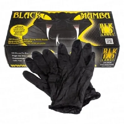 $26.75 • Buy Black Mamba 6.25 Mil Nitrile Glove-Black Medium | BLK110
