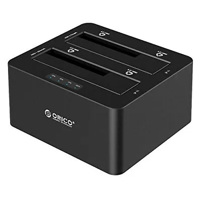£33.95 • Buy ORICO 2 Bay 2.5 /3.5 Inch SATA III Hard Drive HDD Clone Docking Station USB 3.0