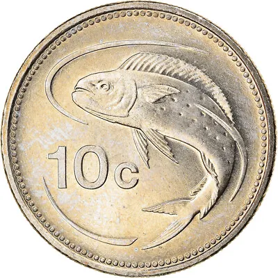 [#832187] Coin Malta 10 Cents 1998 British Royal Mint AU Copper-nic • $6.50
