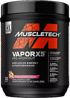 Pre Workout Powder | Muscletech Vapor X5 For Men & Women Energy Drink Mix Sport • $38.56