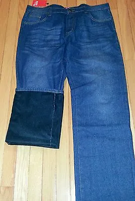Men Fleece Lined Jeans Slim Fit-size 34-inseam 32 • $24.50