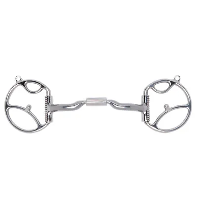 98TO 5 1/2 In Myler Western Dee Horse Bit Snaffle W/ Hooks Low Port Comfort • $151.95