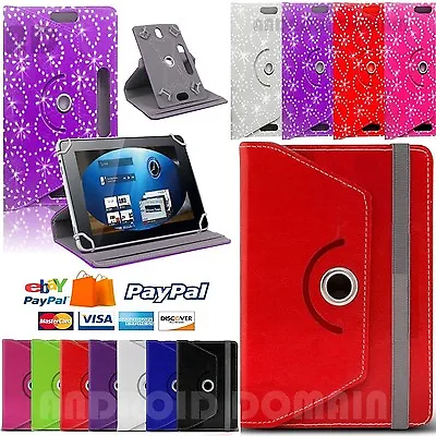 Universal Rotating Folio Case Cover For Android Tablet PC 7  8  9  9.7  10/10.1  • £6.48