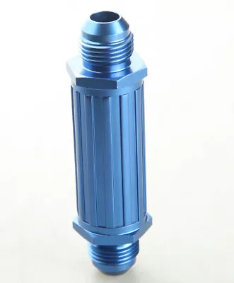 8 AN AN-8 Universal Magnetic Fuel Filter Fitting Blue 30 Micron • $8.85