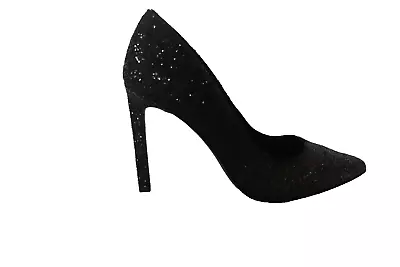 Nine West Pump Shoes Womens Size 6.5M Black Glitter Stiletto Heels • $39.95