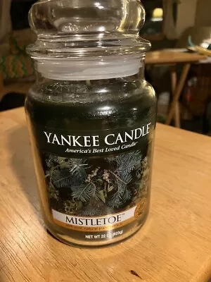 YANKEE CANDLE 22 Oz Mistletoe Jar Candle NEW • $19.99