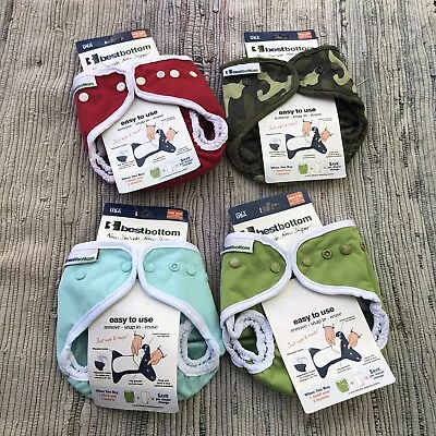 $52.79 • Buy Best Bottom Diaper Cover Snap One Size 8-35lbs Lot Of 4 Camo Green Red NIP NEW