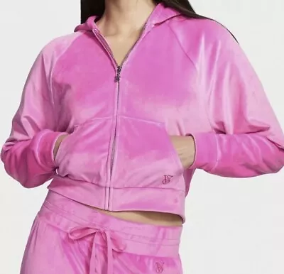 Victoria Secret Bright Pink Velour Tracksuit Jogger Pants & Jacket Sz XXL *EUC* • $75