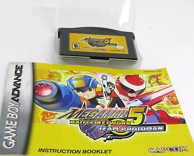 Nintendo Game Boy Advance Megaman 5 Battle Network Team Protoman. Game In Clear • $40