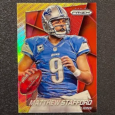 2014 Prizm Football #171 Matthew Stafford Short Print Red & Yellow Prizm Card SP • $6.95