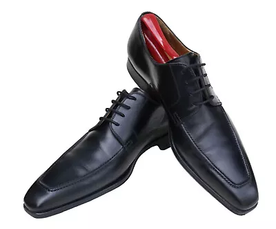 Magnanni Black Leather Braided Toe Oxford Dress Shoe Men’s SZ 9M • $69.99