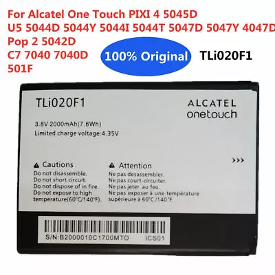 Genuine ALCATEL One Touch C7/U5/Optus X Spirit...TLi020F1  Battery Replacement • $19.94