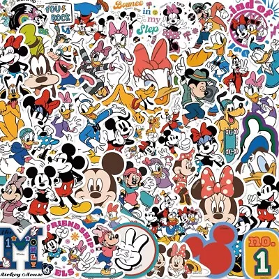 50Pcs Disney Mickey Minnie Mouse Stickers Car Skateboard Luggage Suitcase UK NEW • £4.66