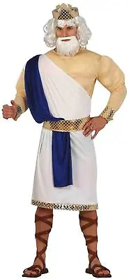 Adult Mens Poseidon Greek God Muscle Fancy Dress Costume • £29.99