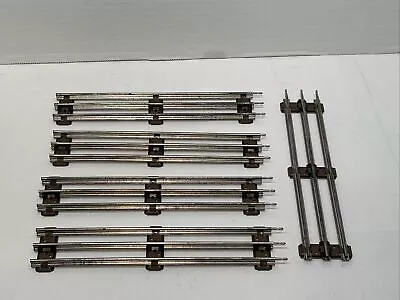 Lionel O27 Gauge Track Vintage Straight 5 Pieces With Pins Brown Ties • $8.77