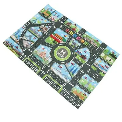 World Map Traffic Road Play Mat Car Track Toy Child Carpet Rug Crawling Game • £5.74