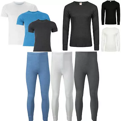 Mens Thermal Long Johns Top Bottom Underwear Trouser TShirt Set Full Half Sleeve • £4.99