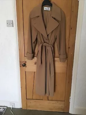 Feminella Belted Coat Camel Wool & Cashmere SizeUK12 (but Suits Better Large) • £34.99