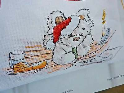 4079]X Stitch Chart-Lickle Ted Dear Santa Writing Xmas Letter • £1.40