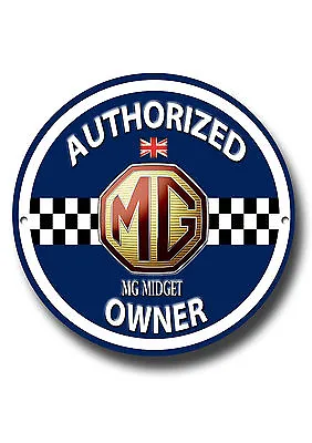 Mg Midget Authorized Owner Metal Roundel Sign.classic Mg Cars.vintage Mg Cars • $14.89