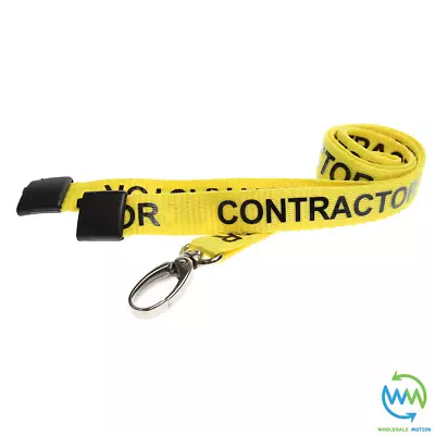 CONTRACTOR LANYARD ID Card NECK STRAP Holder METAL CLIP Badge Pass USB Keys LOT • £115.99