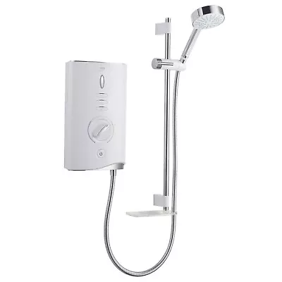 Mira Sport Max Airboost 87467 White Manual Chrome Effect Electric Shower 10.8kW • £340