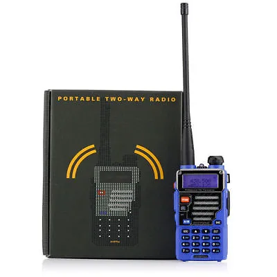 $29.99 • Buy Baofeng UV-5R Plus Qualette Blue Dual-Band VHF UHF Ham Two-way Radio Transceiver