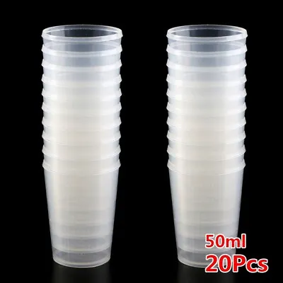 15/30/50ml MEDICINE MEASURING CUPS Clear Disposable Liquid Measure Pot Container • £8.30