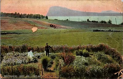 Moosehead Lake Maine Postcard Mt. Kineo View From Farm 1916  RP • $8.49