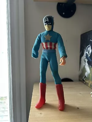 Mego Corp. 1974 Captain America 8  Action Figure With Uniform • $30