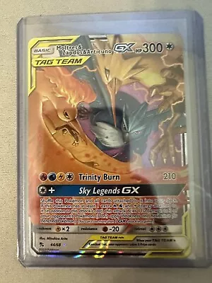 Pokémon TCG Moltres & Zapdos & ArticunoTag Team GX Hidden Fates 44/68 Holo NM • $0.99