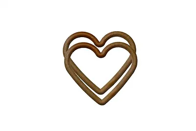 Linic Products UK Made Heart Shape Plastic Bag Handles 1 Pair Medium BROWN S7835 • £3.08