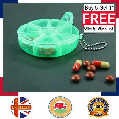 £2.45 • Buy 7 Days Weekly Pill Box - ROUND: Every Day Medicine Organiser /Dispenser Storage