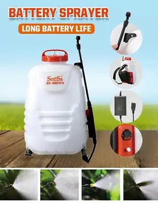 SeeSa 16L Garden Weed Sprayer Electric Battery Backpack Portable Spot Spray Farm • $79