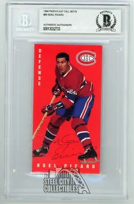 Noel Picard 1994 Parkhurst Tall Boys Autographed Card #69 - BAS • $40.45