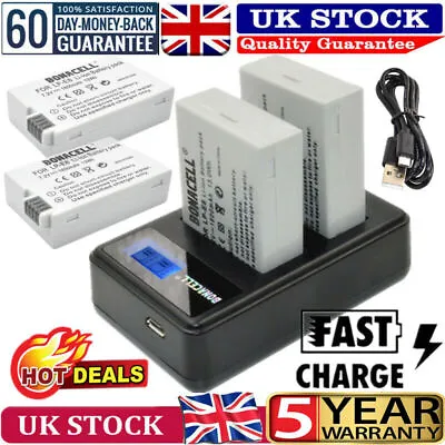 2 Pack Battery+ LCD DUAL Charger For Canon LP-E8 EOS 550D 600D 700D Rebel T3i FB • £18.49