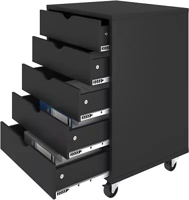 5 Drawer Chest Mobile File Cabinet With Wheels • $69.99