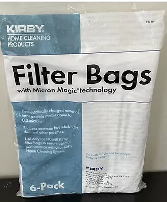 KIRBY Micron Magic Vacuum Filter Bags F/Twist-Style (6-Pack) Model 204811 New • $12.99