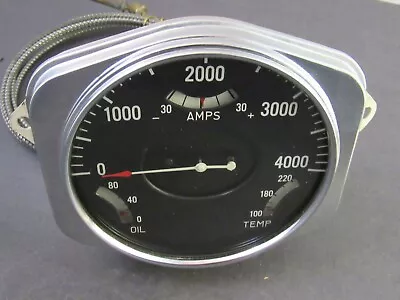 Vintage Stewart Warner Tachometer And Gauge Cluster Amp Oil Temperature • $85